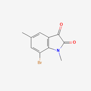 molecular formula C10H8BrNO2 B1271226 7-溴-1,5-二甲基-1H-吲哚-2,3-二酮 CAS No. 124807-89-2