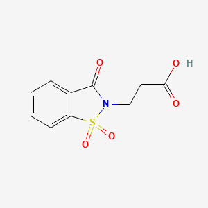 molecular formula C10H9NO5S B1271227 3-(1,1-dioxido-3-oxo-1,2-benzisothiazol-2(3H)-yl)propanoic acid CAS No. 83747-21-1