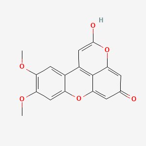 5(Or 9 or 10)-hydroxy-9,10(or 5,9 or 5,10)-dimethoxy-2H-pyrano(2,3,4-kl)xanthen-2-one