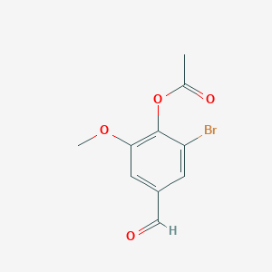 B1271229 2-Bromo-4-formyl-6-methoxyphenyl acetate CAS No. 308088-29-1