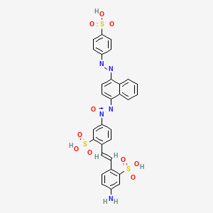 2-(2-(4-Amino-2-sulphophenyl)vinyl)-5-((4-((4-sulphophenyl)azo)-1-naphthyl)-NNO-azoxy)benzenesulphonic acid