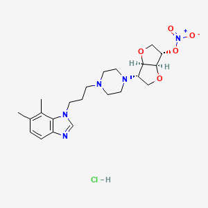 [(3S,3aR,6S,6aS)-3-[4-[3-(6,7-dimethylbenzimidazol-1-yl)propyl]piperazin-1-yl]-2,3,3a,5,6,6a-hexahydrofuro[3,2-b]furan-6-yl] nitrate;hydrochloride