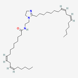 molecular formula C40H71N3O B12712354 (8Z,9Z,11Z,12Z)-N-[2-[4,5-Dihydro-2-(heptadeca-8,11-dienyl)-1H-imidazol-1-YL]ethyl]octadeca-9,12-dien-1-amide CAS No. 93858-33-4