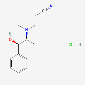 (R(R*,S*))-3-((2-Hydroxy-1-methyl-2-phenylethyl)methylamino)propiononitrile monohydrochloride