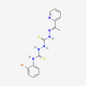 Carbonothioic dihydrazide, N''-(((2-bromophenyl)amino)thioxomethyl)-N'''-((1E)-1-(2-pyridinyl)ethylidene)-