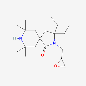 2,2-Diethyl-7,7,9,9-tetramethyl-1-oxa-3-(oxiranylmethyl)-3,8-diazaspiro(4.5)decan-4-one