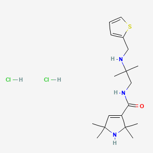 1H-Pyrrole-3-carboxamide, 2,5-dihydro-N-(2-methyl-2-((2-thienylmethyl)amino)propyl)-2,2,5,5-tetramethyl-, dihydrochloride