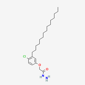 Acetic acid, (4-chloro-3-pentadecylphenoxy)-, hydrazide