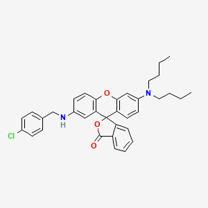 2'-(4-Chlorobenzylamino)-6'-(dibutylamino)spiro(isobenzofuran-1(3H)-9'(9H)-xanthene)-3-one