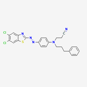 3-((4-((5,6-Dichlorobenzothiazol-2-yl)azo)phenyl)(3-phenylpropyl)amino)propiononitrile