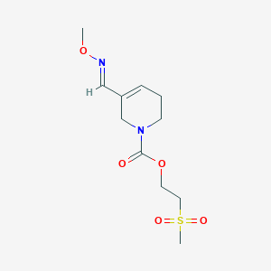 B127129 2-(Methylsulfonyl)ethyl (E)-3,6-dihydro-5-((methoxyimino)methyl)-1(2H)-pyridinecarboxylate CAS No. 145071-39-2