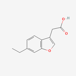 B1271315 2-(6-Ethyl-1-benzofuran-3-yl)acetic acid CAS No. 26286-61-3