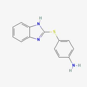 molecular formula C13H11N3S B1271326 4-(1H-苯并咪唑-2-硫基)苯胺 CAS No. 956-13-8
