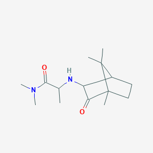 B12713590 N,N-Dimethyl-2-((2-oxo-3-bornyl)amino)propionamide CAS No. 92790-31-3