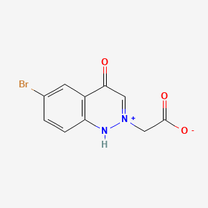 Cinnolinium, 6-bromo-2-(carboxymethyl)-4-hydroxy-, inner salt