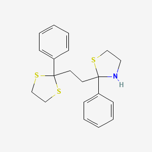 2-Phenyl-2-(2-(2-phenyl-1,3-dithiolan-2-yl)ethyl)thiazolidine