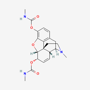 Morphinan-3,6-diol, 7,8-didehydro-4,5-epoxy-17-methyl-(5alpha,6alpha)-, bis(methylcarbamate) (ester)