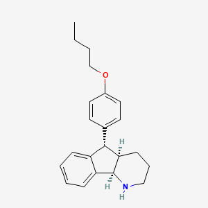 1H-Indeno(1,2-b)pyridine, 2,3,4,4a,5,9b-hexahydro-5-(4-butoxyphenyl)-, (4a-alpha,5-alpha,9b-alpha)-