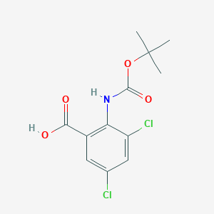 B1271402 2-((tert-Butoxycarbonyl)amino)-3,5-dichlorobenzoic acid CAS No. 669713-58-0