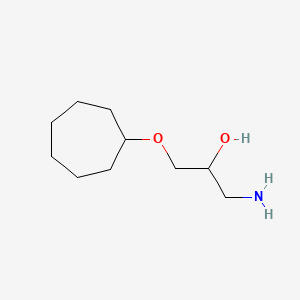 B12714042 1-Amino-3-(cycloheptyloxy)-2-propanol CAS No. 89100-84-5