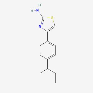 molecular formula C13H16N2S B1271409 4-(4-仲丁基苯基)-1,3-噻唑-2-胺 CAS No. 351982-40-6