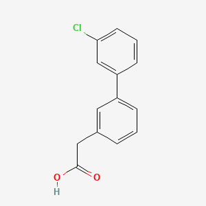 molecular formula C14H11ClO2 B1271414 2-[3-(3-chlorophenyl)phenyl]acetic Acid CAS No. 669713-83-1