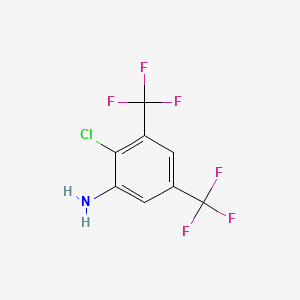 B1271415 2-Chloro-3,5-bis(trifluoromethyl)aniline CAS No. 201593-90-0