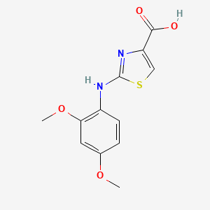 molecular formula C12H12N2O4S B1271426 2-[(2,4-dimethoxyphenyl)amino]-1,3-thiazole-4-carboxylic Acid CAS No. 728918-51-2