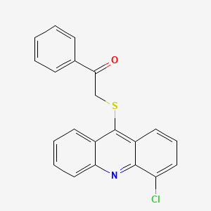 Ethanone, 2-((4-chloro-9-acridinyl)thio)-1-phenyl-