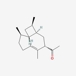 Ethanone, 1-((1R,4E,9R)-4,11,11-trimethyl-8-methylenebicyclo(7.2.0)undec-4-enyl)-