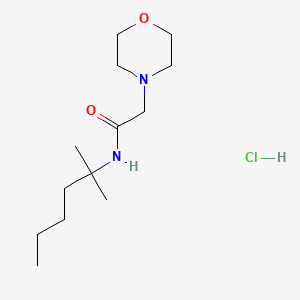 4-Morpholineacetamide, N-(1,1-dimethylpentyl)-, hydrochloride