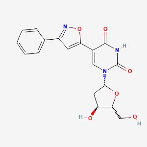 1-((2R,4S,5R)-4-Hydroxy-5-hydroxymethyl-tetrahydro-furan-2-yl)-5-(3-phenyl-isoxazol-5-yl)-1H-pyrimidine-2,4-dione