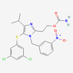 1H-Imidazole-2-ethanol, 5-((3,5-dichlorophenyl)thio)-4-(1-methylethyl)-1-((3-nitrophenyl)methyl)-, carbamate (ester)