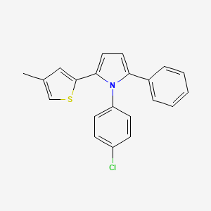 1H-Pyrrole, 1-(4-chlorophenyl)-2-(4-methyl-2-thienyl)-5-phenyl-