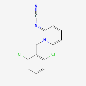 molecular formula C13H9Cl2N3 B12714394 (1-(2,6-Dichlorophenyl)-2(1H)-pyridinylidene)cyanamide CAS No. 135810-36-5