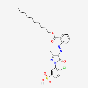 1-Decyl 2-((1-(2-chloro-5-sulphophenyl)-4,5-dihydro-3-methyl-5-oxo-1H-pyrazol-4-yl)azo)benzoate