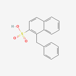 molecular formula C17H14O3S B12714399 1-(Phenylmethyl)-2-naphthalenesulfonic acid CAS No. 788100-90-3