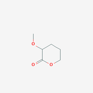 molecular formula C6H10O3 B12714428 2H-Pyran-2-one, tetrahydro-methoxy- CAS No. 194937-64-9