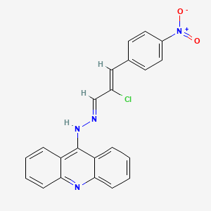 2-Chloro-3-(4-nitrophenyl)-2-propenal 9-acridinylhydrazone