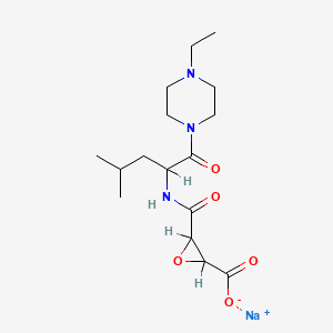 Oxiranecarboxylic acid, 3-(((1-((4-ethyl-1-piperazinyl)carbonyl)-3-methylbutyl)amino)carbonyl)-, monosodium salt