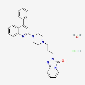 s-Triazolo(4,3-a)pyridin-3(2H)-one, 2-(3-(4-(4-phenyl-2-quinolyl)-1-piperazinyl)propyl)-, monohydrochloride, monohydrate