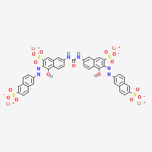 Tetralithium 7,7'-(carbonyldiimino)bis(4-hydroxy-3-((6-sulphonato-2-naphthyl)azo)naphthalene-2-sulphonate)