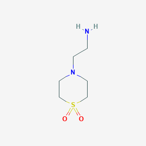 B1271456 4-(2-Aminoethyl)thiomorpholine 1,1-Dioxide CAS No. 89937-52-0