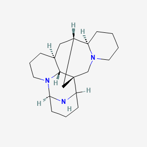 molecular formula C20H33N3 B12714602 (1R,6R,11S,13S,14R,21R)-7,19,23-triazahexacyclo[9.9.1.11,13.12,6.07,21.014,19]tricosane CAS No. 2448-27-3