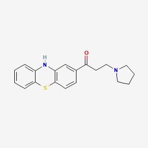 1-Propanone, 1-(10H-phenothiazin-2-yl)-3-(1-pyrrolidinyl)-