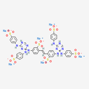 Hexasodium 4,4'-bis((2,6-bis(p-sulphonatoanilino)-1,3,5-triazin-2-yl)amino)stilbene-2,2'-disulphonate