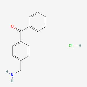 B1271467 (4-(Aminomethyl)phenyl)(phenyl)methanone hydrochloride CAS No. 24095-40-7