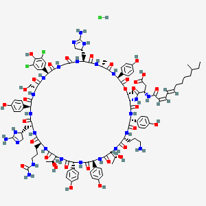 molecular formula C108H141Cl3N26O31 B12714694 Enduracidin B hydrochloride CAS No. 34765-98-5