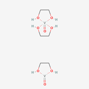 molecular formula C6H18O8V2 B12714718 ethane-1,2-diol;oxovanadium CAS No. 97552-72-2