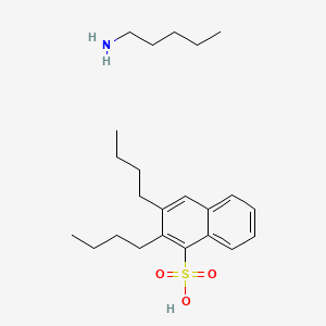 molecular formula C23H37NO3S B12714724 Dibutylnaphthalenesulfonic acid, amylamine salt CAS No. 67970-29-0